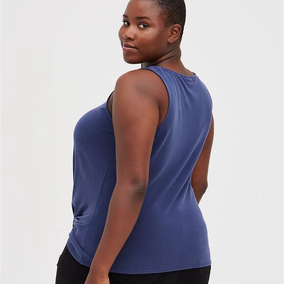 Torrid Size 4X 26 Knot Tank - Cupro Navy - Picture 2 of 5